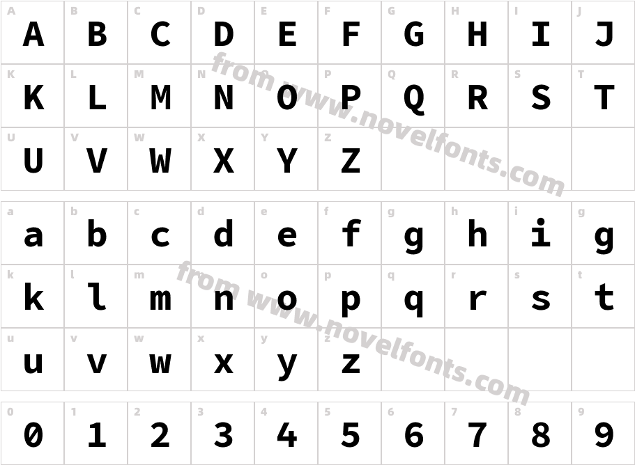 Office Code Pro BoldCharacter Map