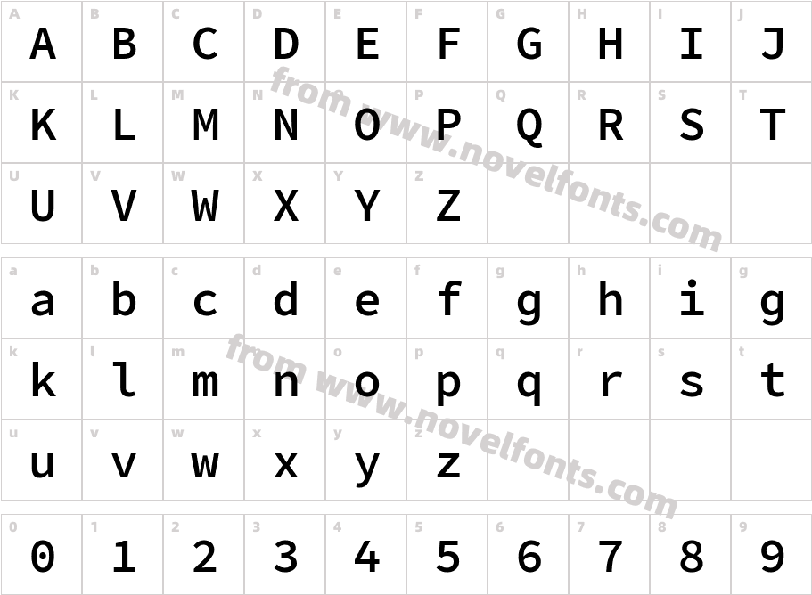 Office Code Pro D MediumCharacter Map