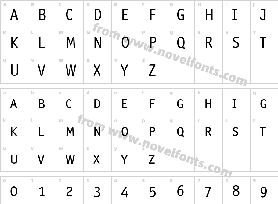 OfficinaSanITC BookSCCharacter Map