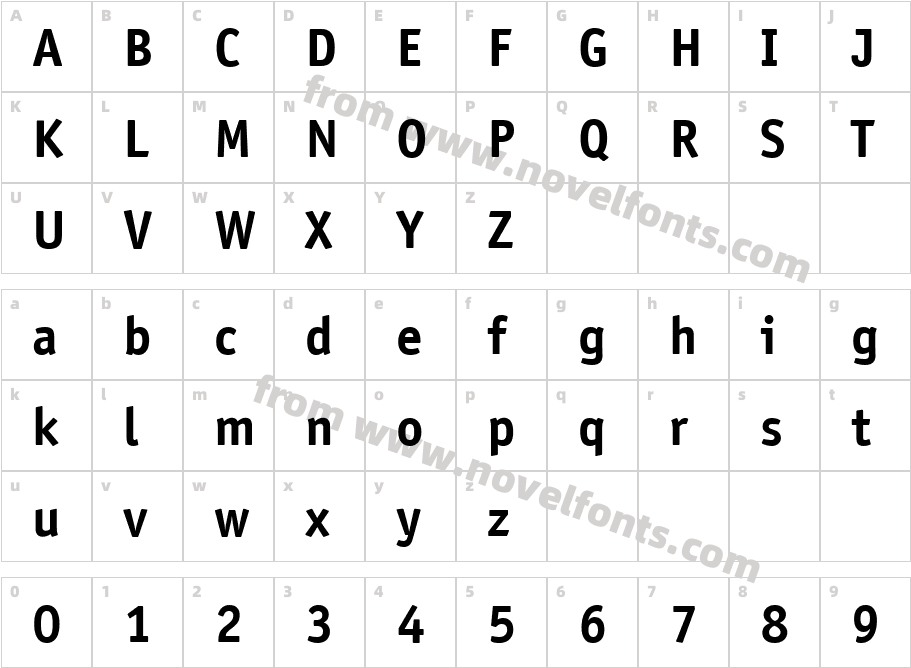 OfficinaSansCTT BoldCharacter Map