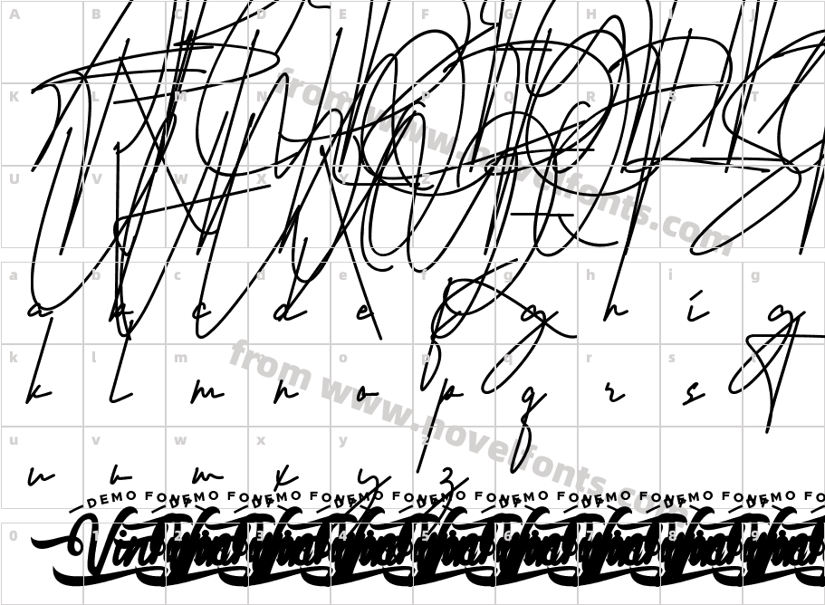 Ohio Signature Demo ScriptCharacter Map