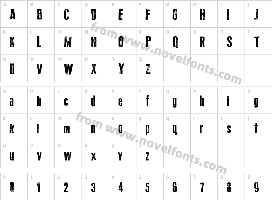 Old TypographyCharacter Map