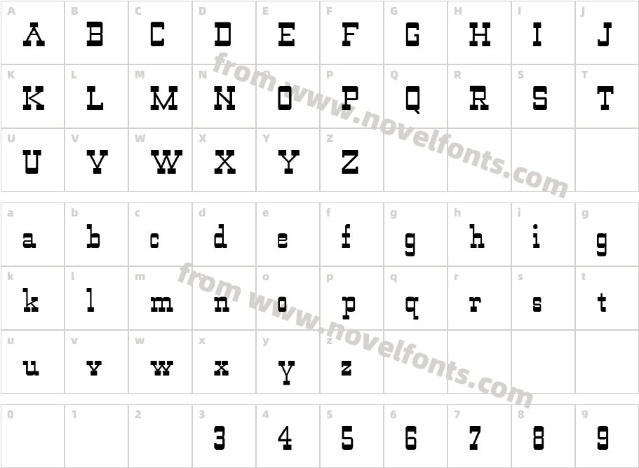 OldeWest-NormalCharacter Map