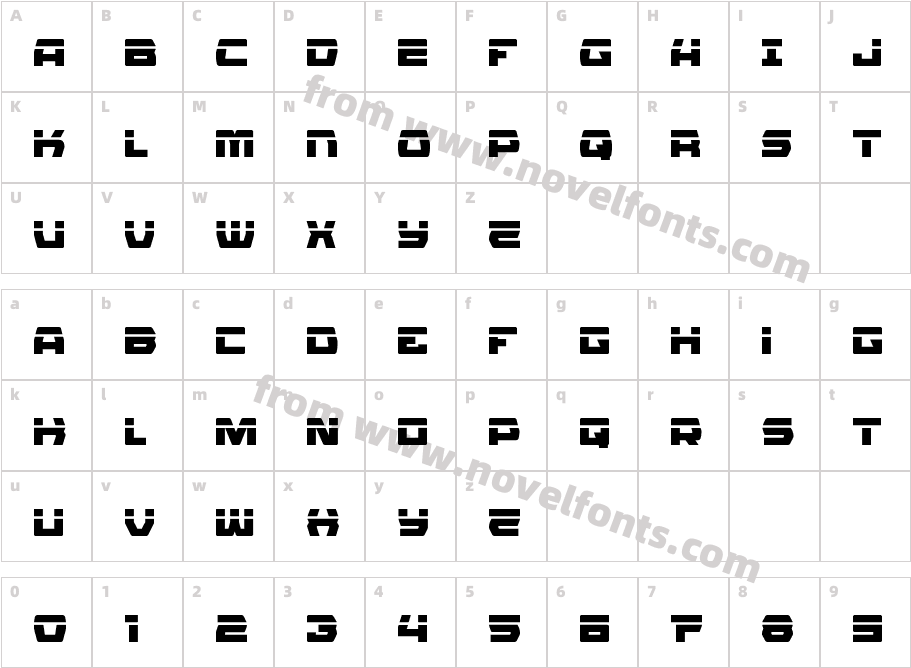 Olympic Carrier LaserCharacter Map