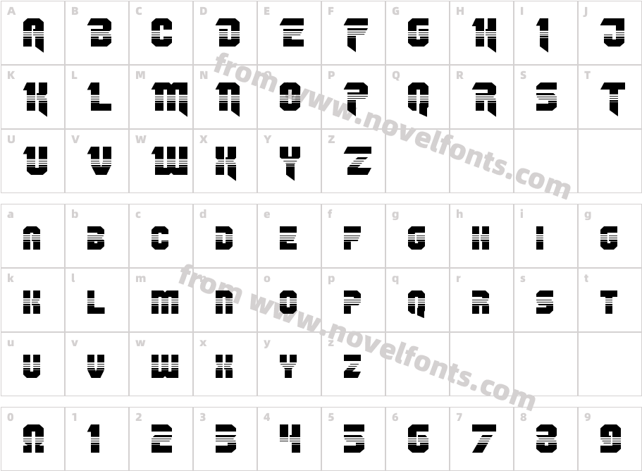 Omega Force Halftone RegularCharacter Map