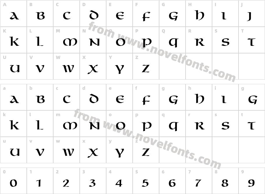 Omnia LTCharacter Map