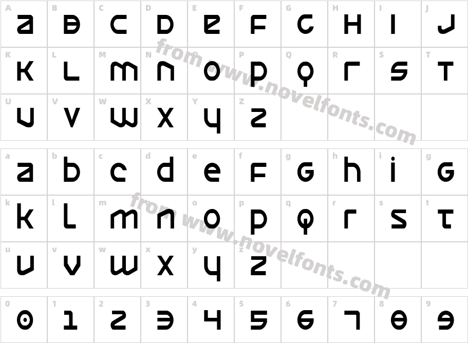 Opilio CondensedCharacter Map