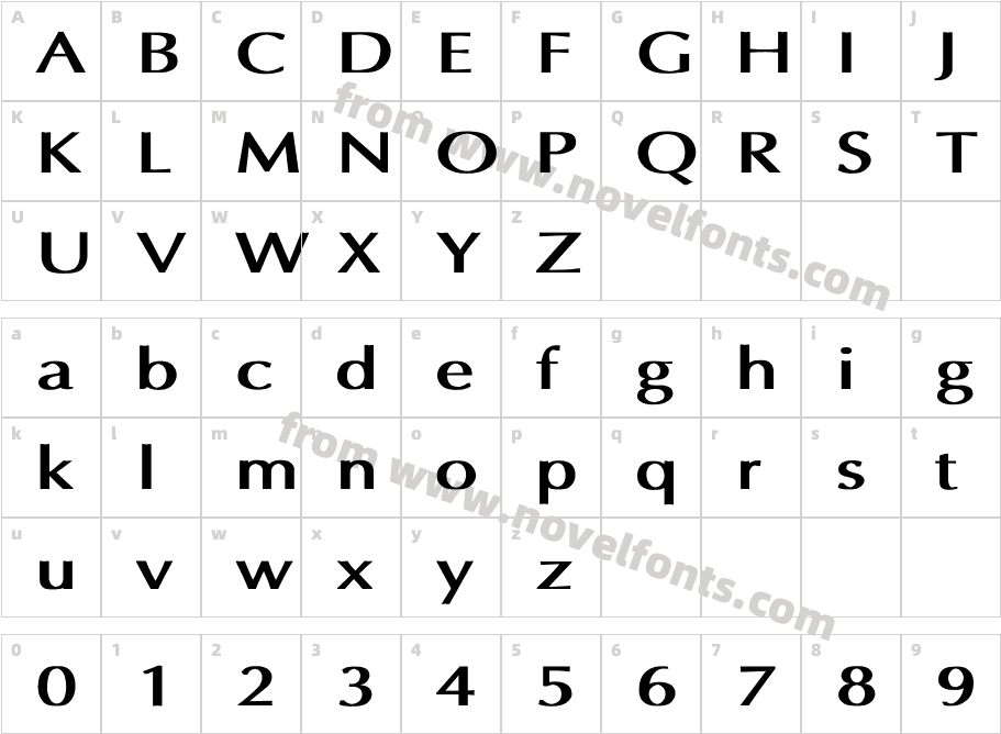 Optima Bold Wd BoldCharacter Map