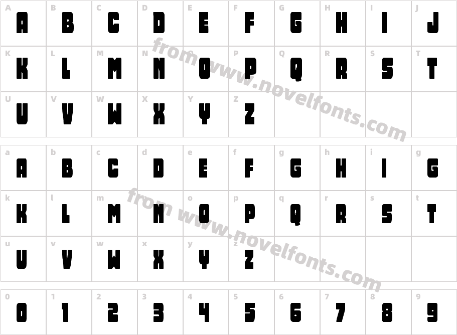 Opus Mundi CondensedCharacter Map