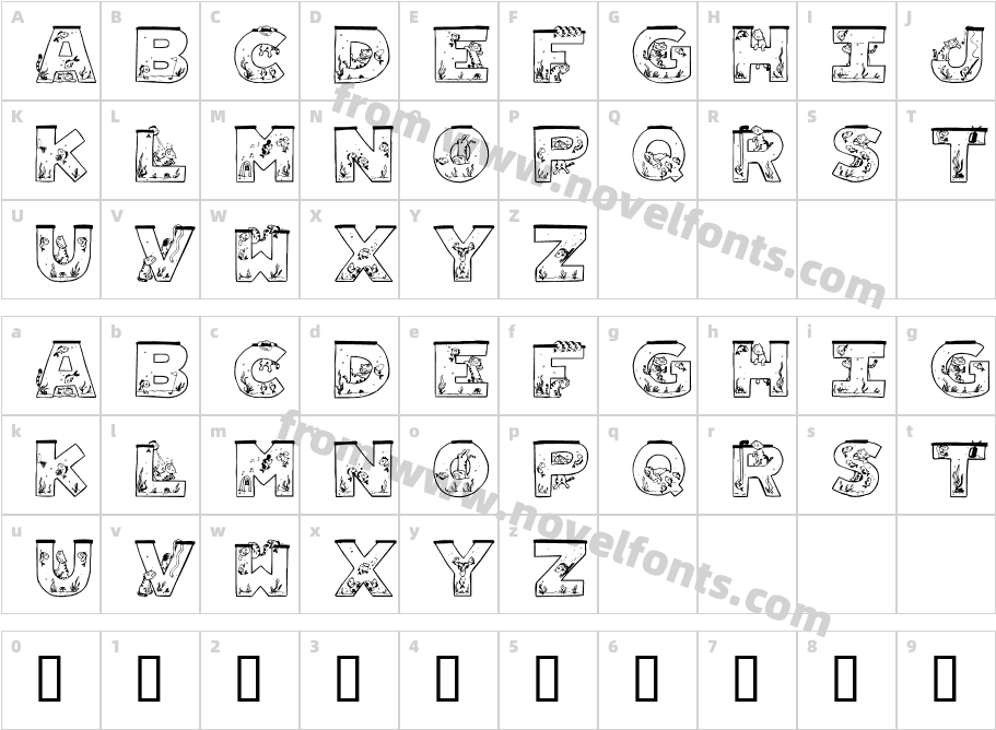 AquariumCharacter Map