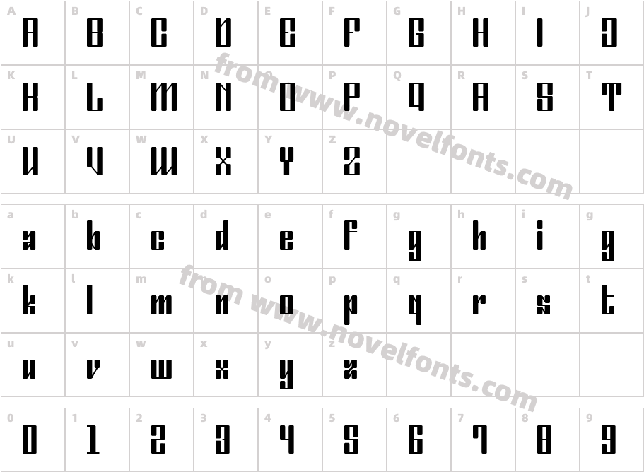 Ordinatum MediumCharacter Map