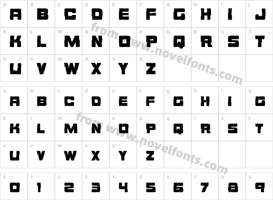 Ore Crusher CondensedCharacter Map