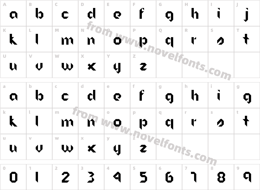 OrigramCharacter Map