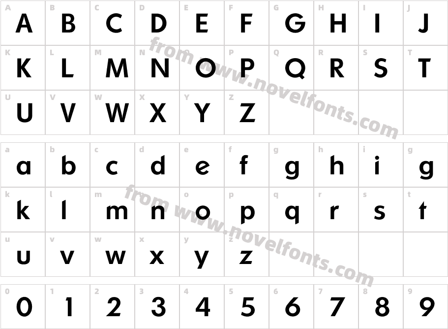 Ornito-MediumCharacter Map