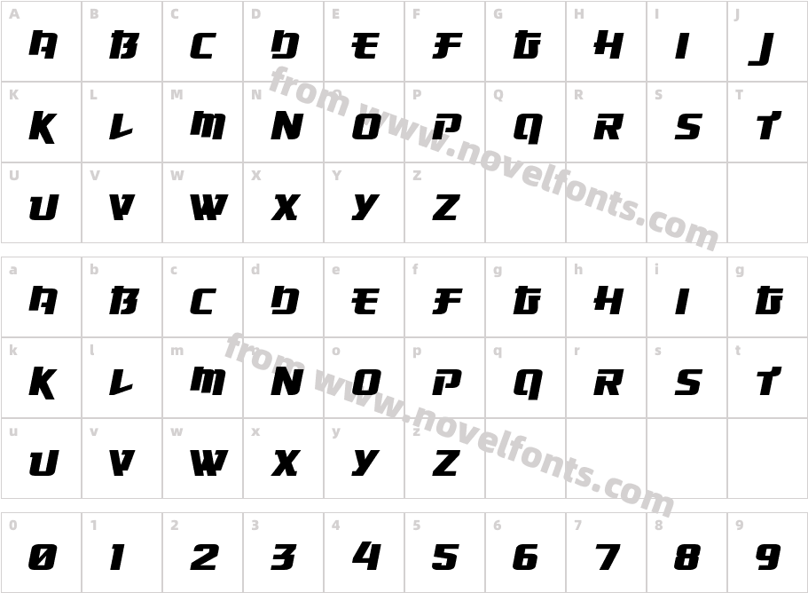 Osaka-Sans SerifCharacter Map