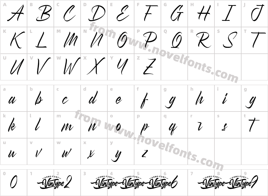 OsykaDemoRegularCharacter Map