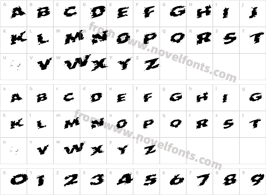 OutbackOutaConrtolSCapsSSKCharacter Map