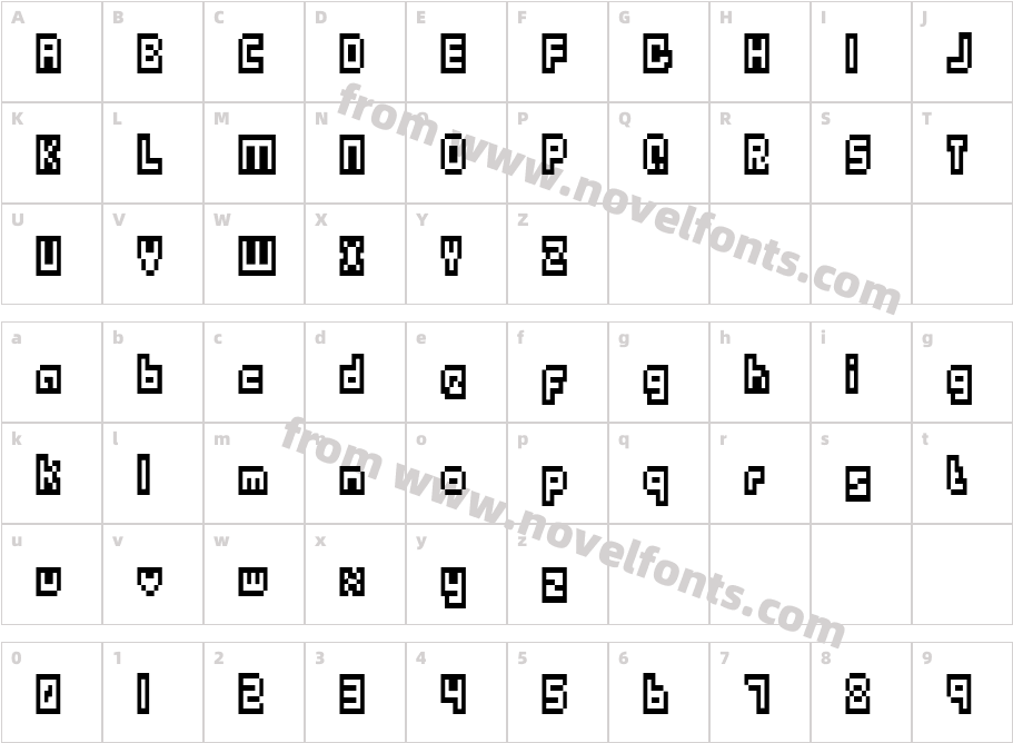 Outlands TruetypeCharacter Map