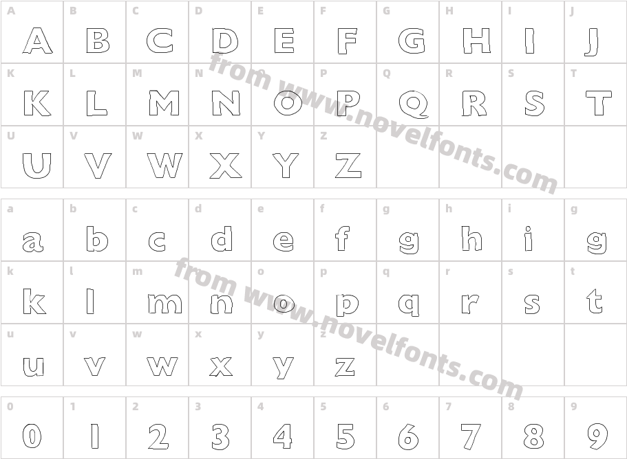 OutlineCharacter Map