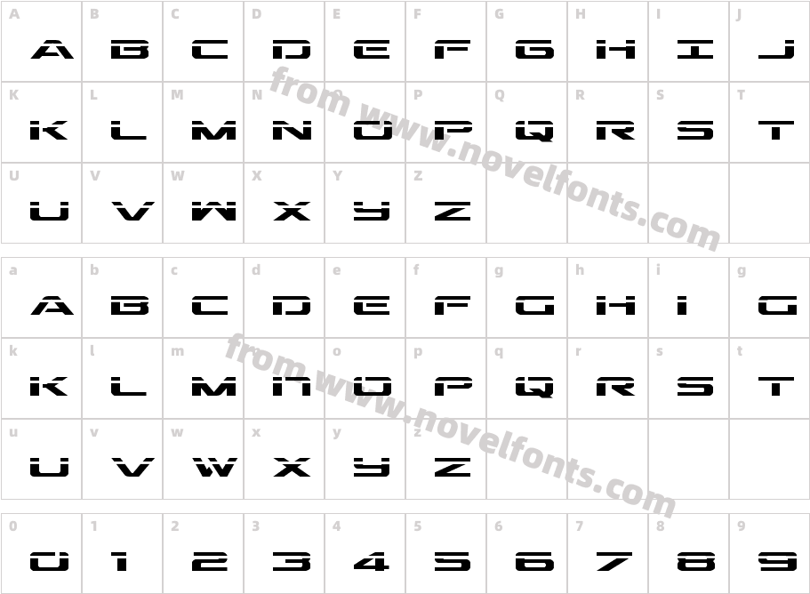 Outrider Laser RegularCharacter Map