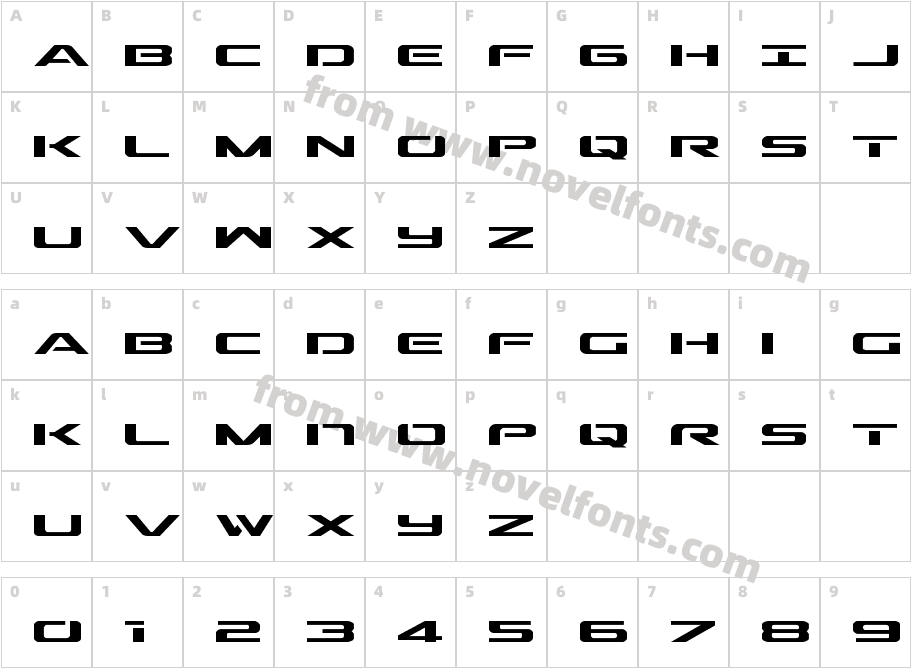 Outrider RegularCharacter Map