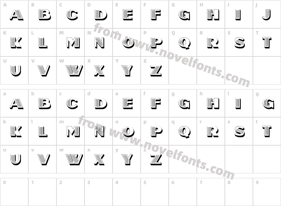 Overhead Hollow RegularCharacter Map