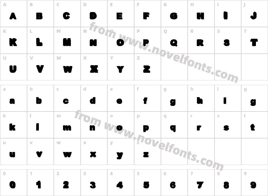 Overprint BlackCharacter Map