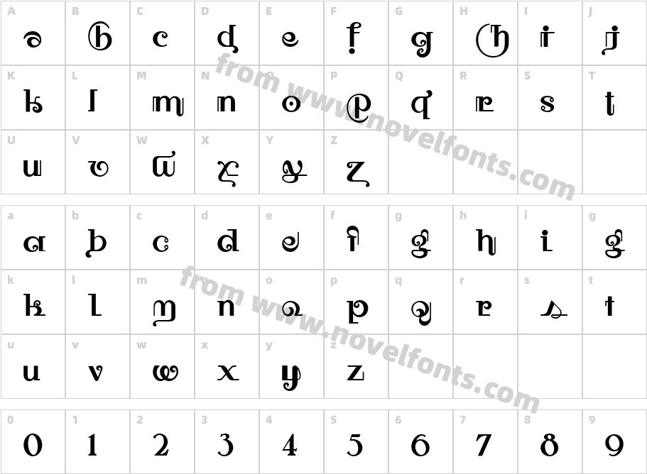 Owah Tagu Siam NFCharacter Map