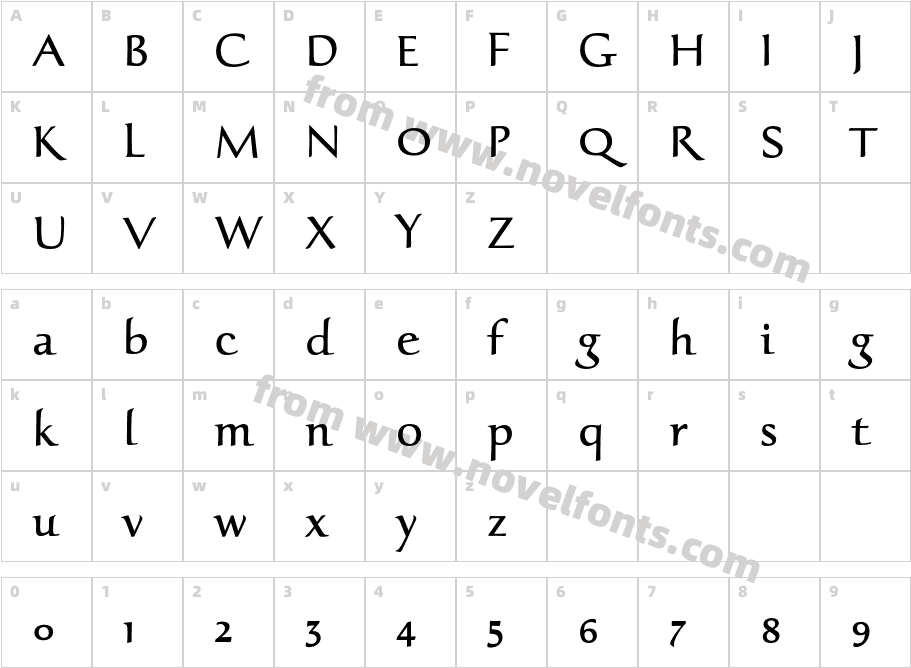 Oxalis Std DemiBoldCharacter Map