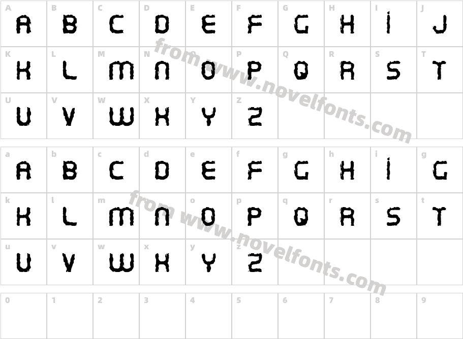 Oxin BrushCharacter Map