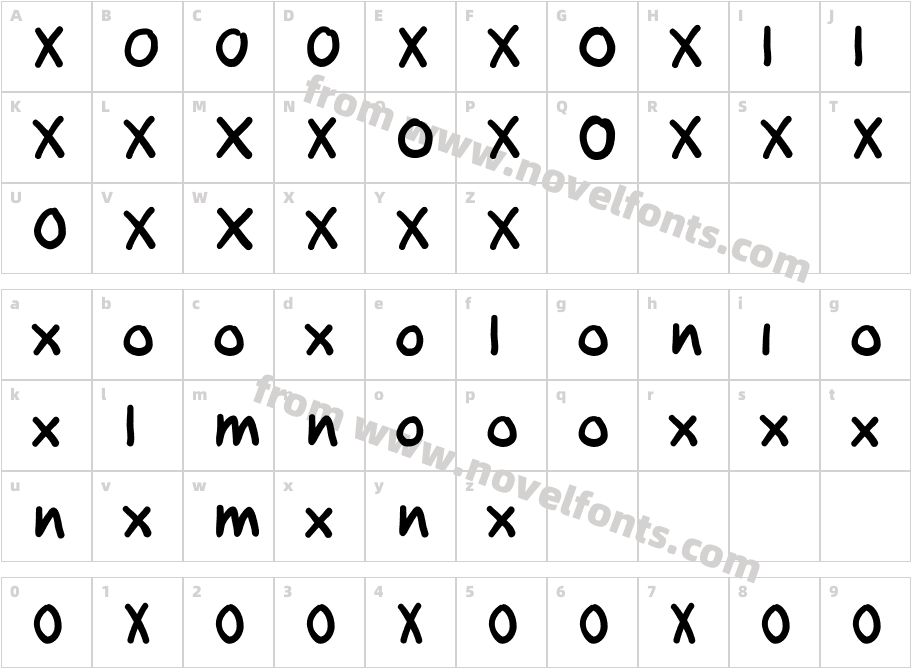 Oxmox-BoldCharacter Map