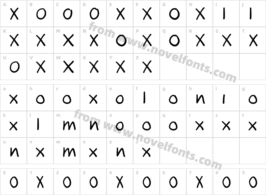 Oxmox-RegularCharacter Map