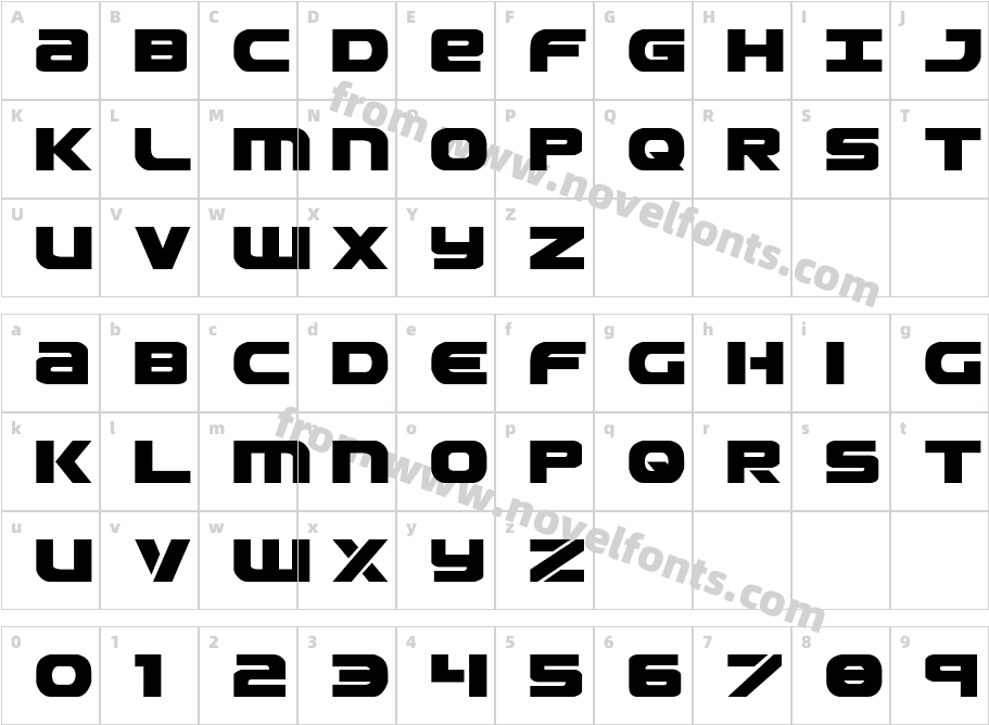 Ozda ExpandedCharacter Map