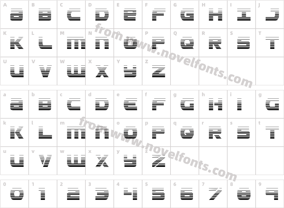 Ozda Gradient RegularCharacter Map