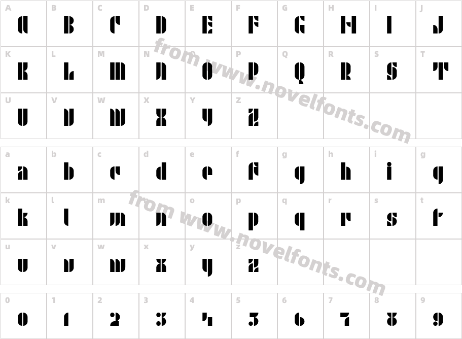 P22 Albers OneCharacter Map