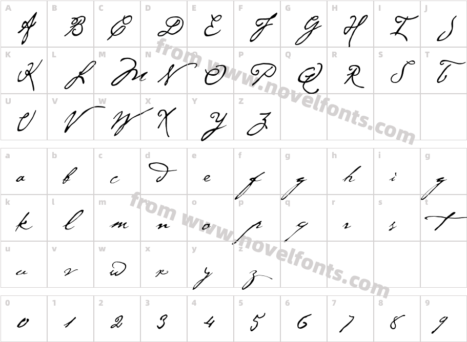 P22CezanneRegularCharacter Map