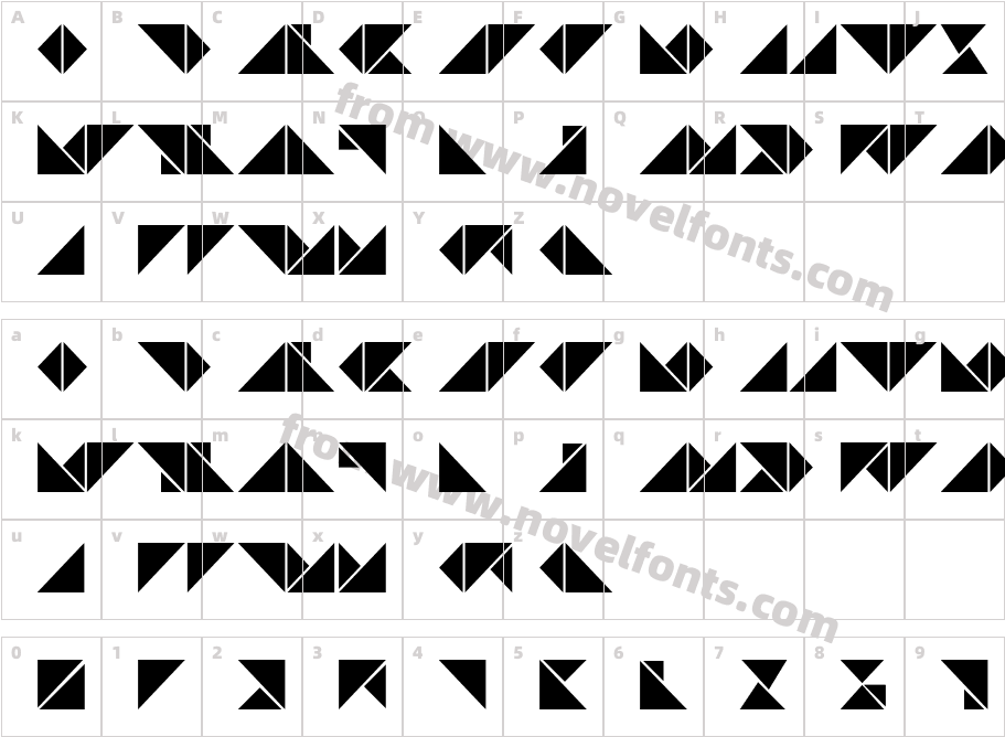 PAL Trigonographic AFCharacter Map