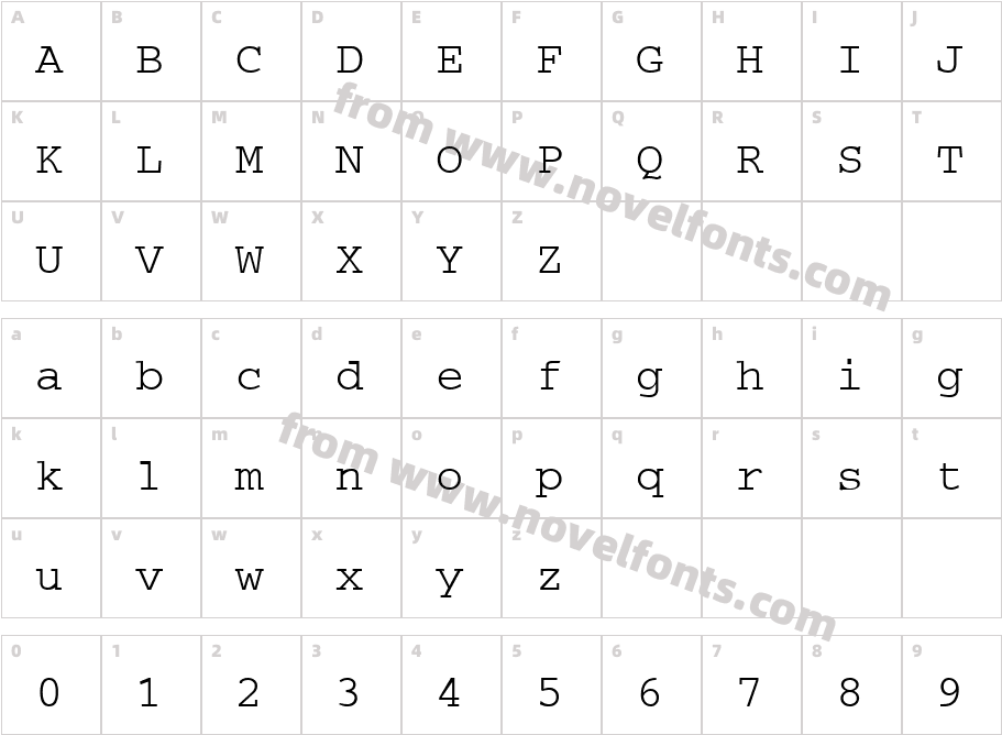 PC RegularCharacter Map