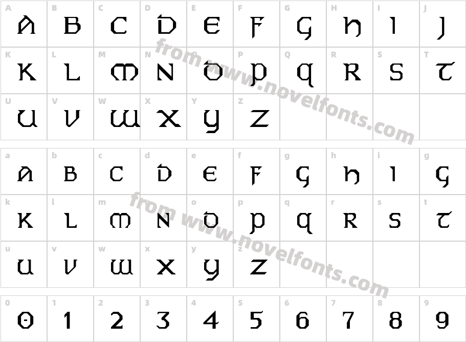 PCEireCharacter Map