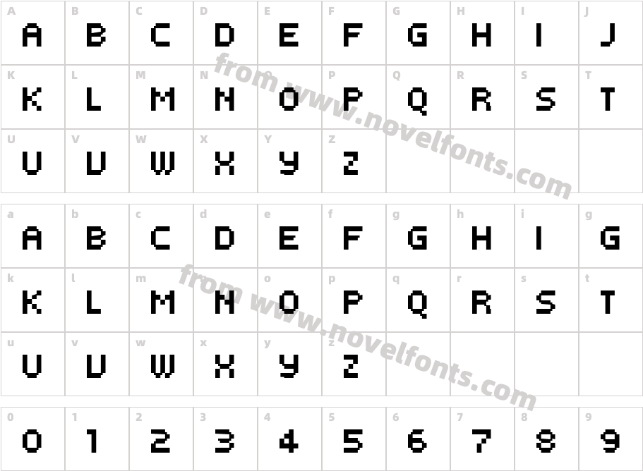 PF Tempesta Five CondensedCharacter Map