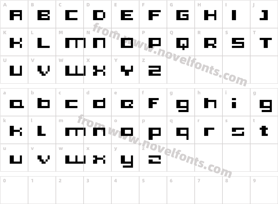 PIXleft_5Character Map