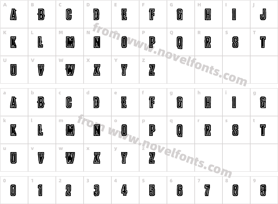 POLLUX9200Character Map