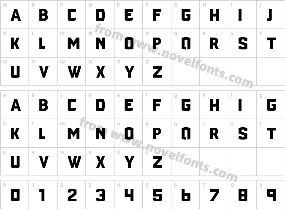 PORT118Character Map