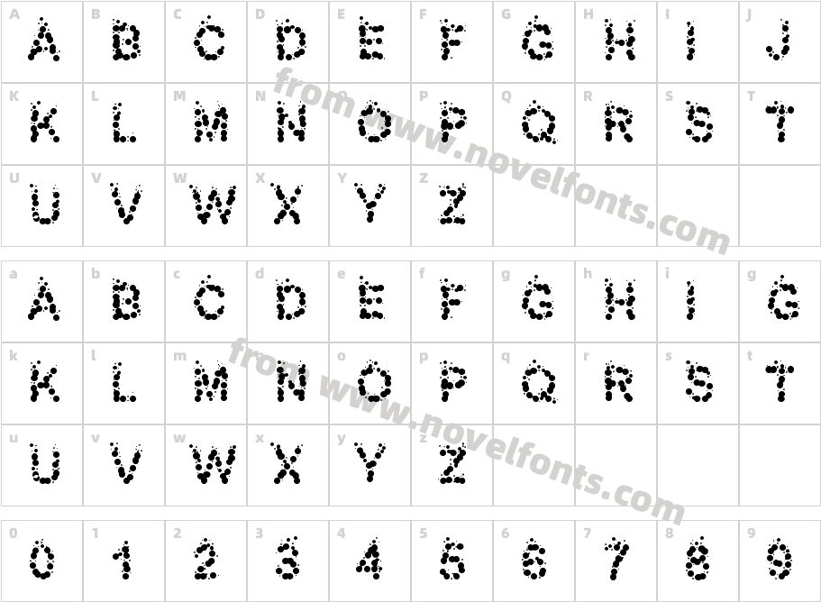 PWBubblesCharacter Map