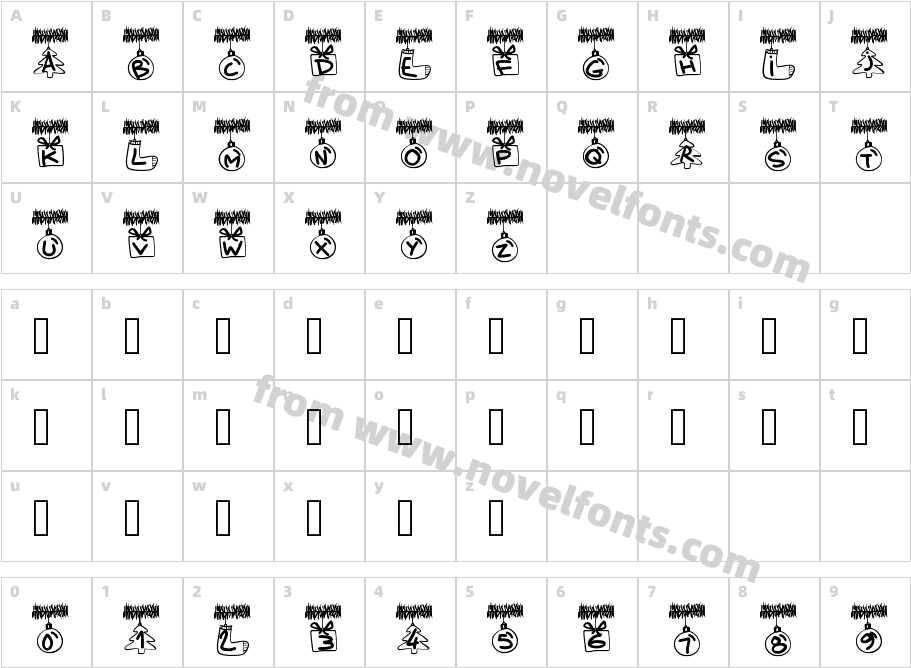 PWChristmasTinselCharacter Map