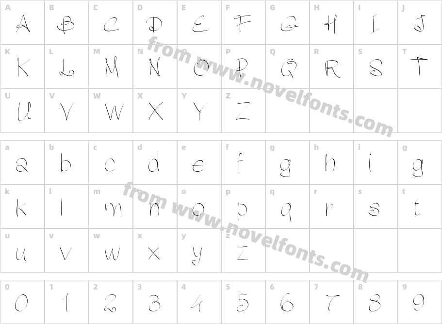 PWFluidhandCharacter Map