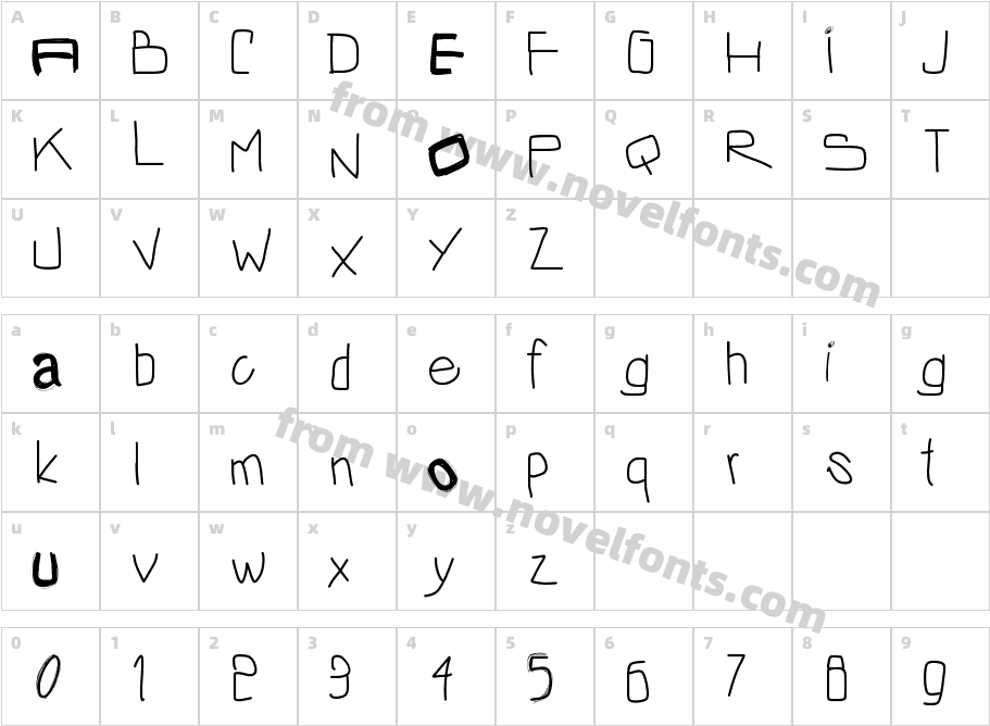 PWIrregular2Character Map