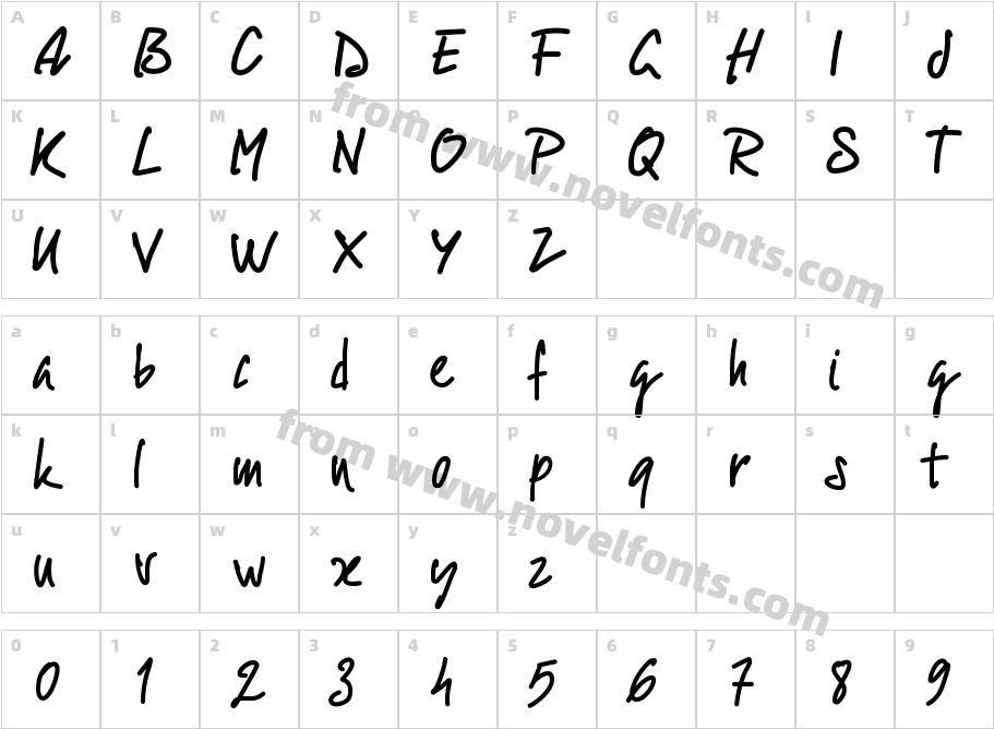 PWScript09Character Map