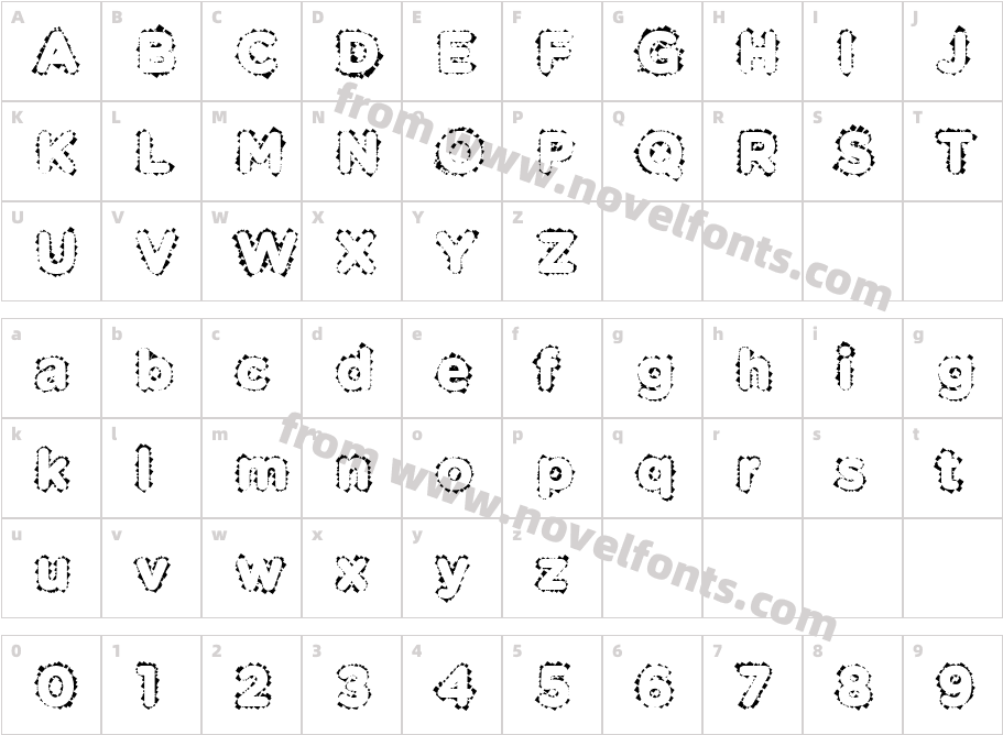 Pabellona (B) DúplexCharacter Map