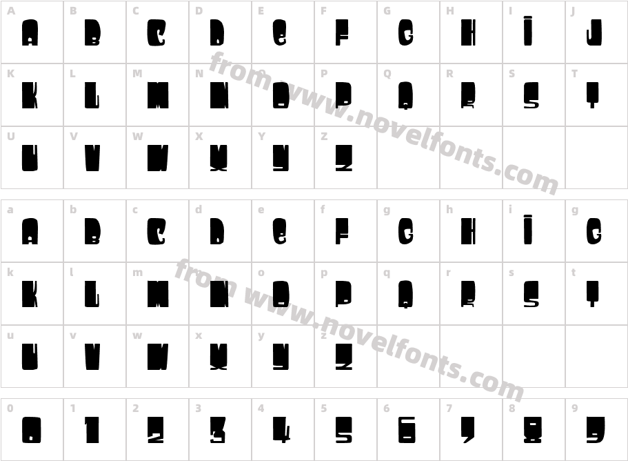 Pacheco's BoulevardCharacter Map